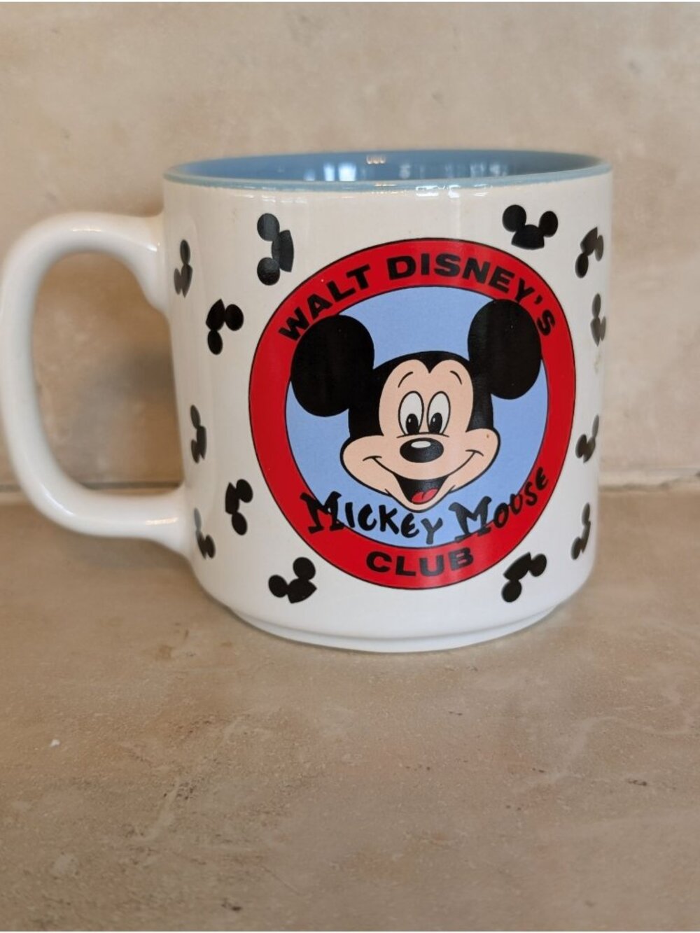Vintage Walt Disney's Mickey Mouse Club Ceramic Coffee Mug Collectible